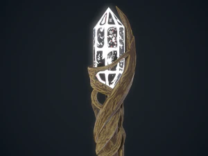 Fantasy staff 3D Model