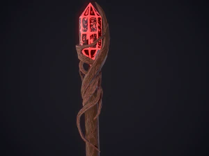 Fantasy staff 3D Model