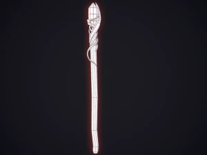 Fantasy staff 3D Model
