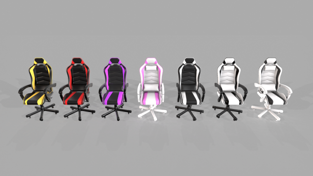 Gaming Chair Modelo 3D .c4d .max .obj .3ds .fbx .stl .blend 