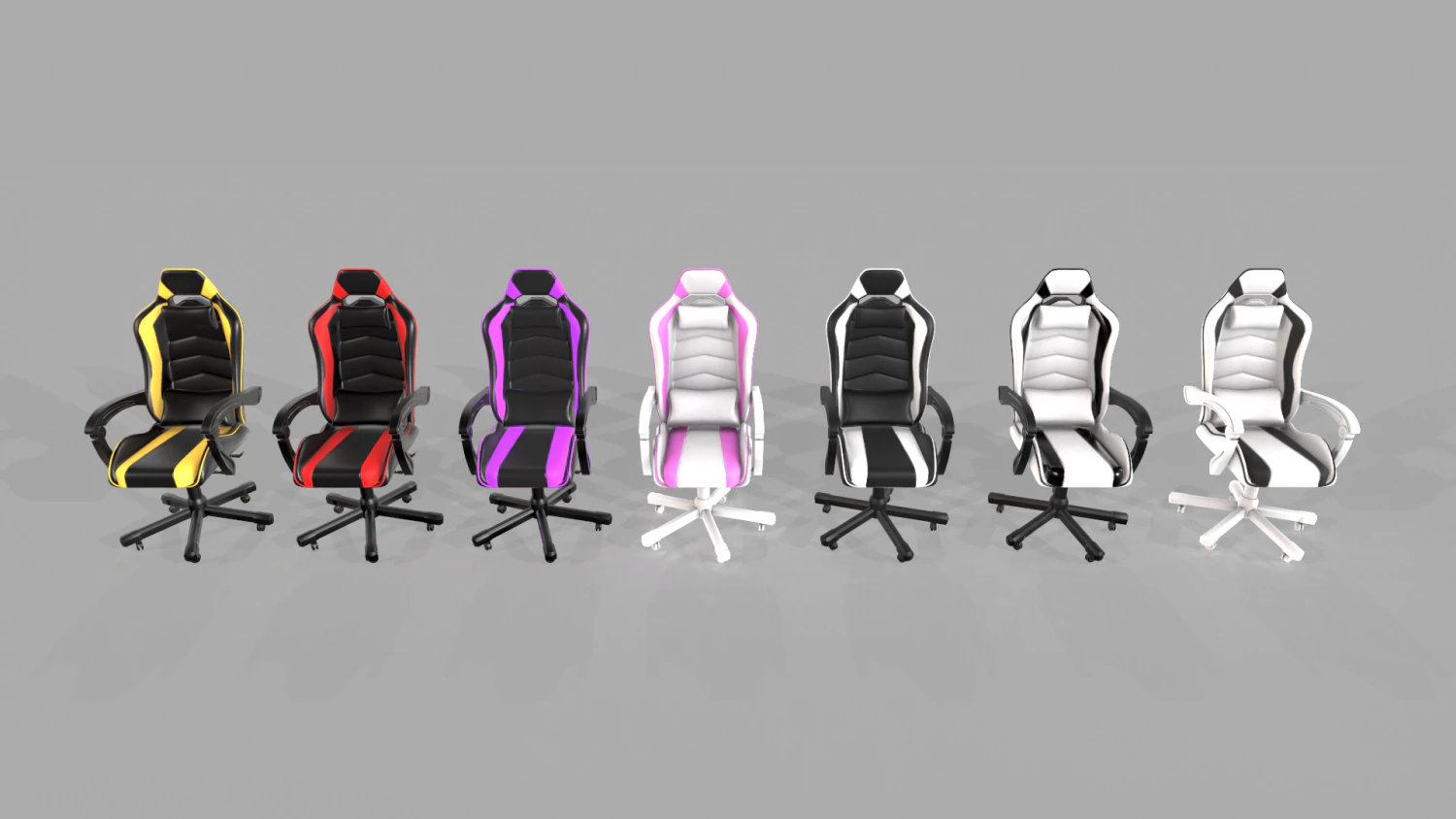 Gaming Chair 3D Model .c4d .max .obj .3ds .fbx .stl .blend 