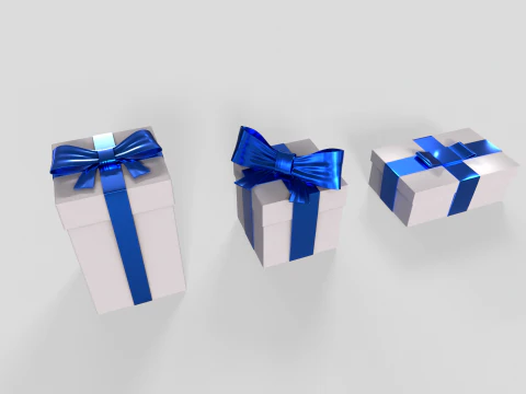 Realistic Gift-Boxes 3D Model