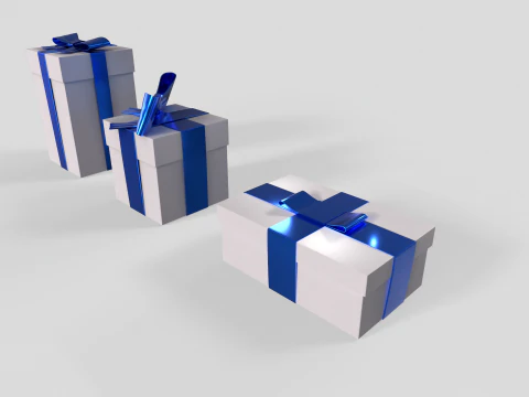 Realistic Gift-Boxes 3D Model