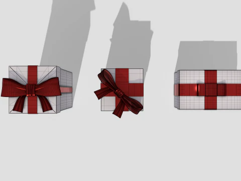 Realistic Gift-Boxes 3D Model