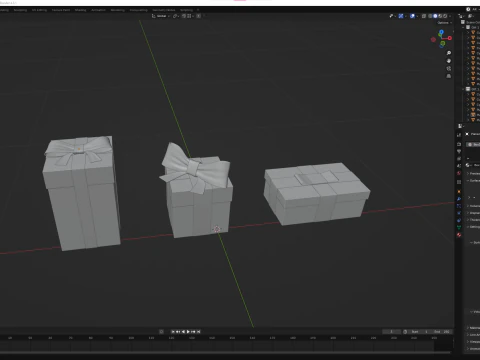 Realistic Gift-Boxes 3D Model