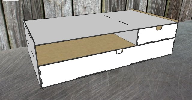 Desktop module for storage with cells stand for a laptop 3D Model .c4d .max .obj .3ds .fbx .stl .blend 