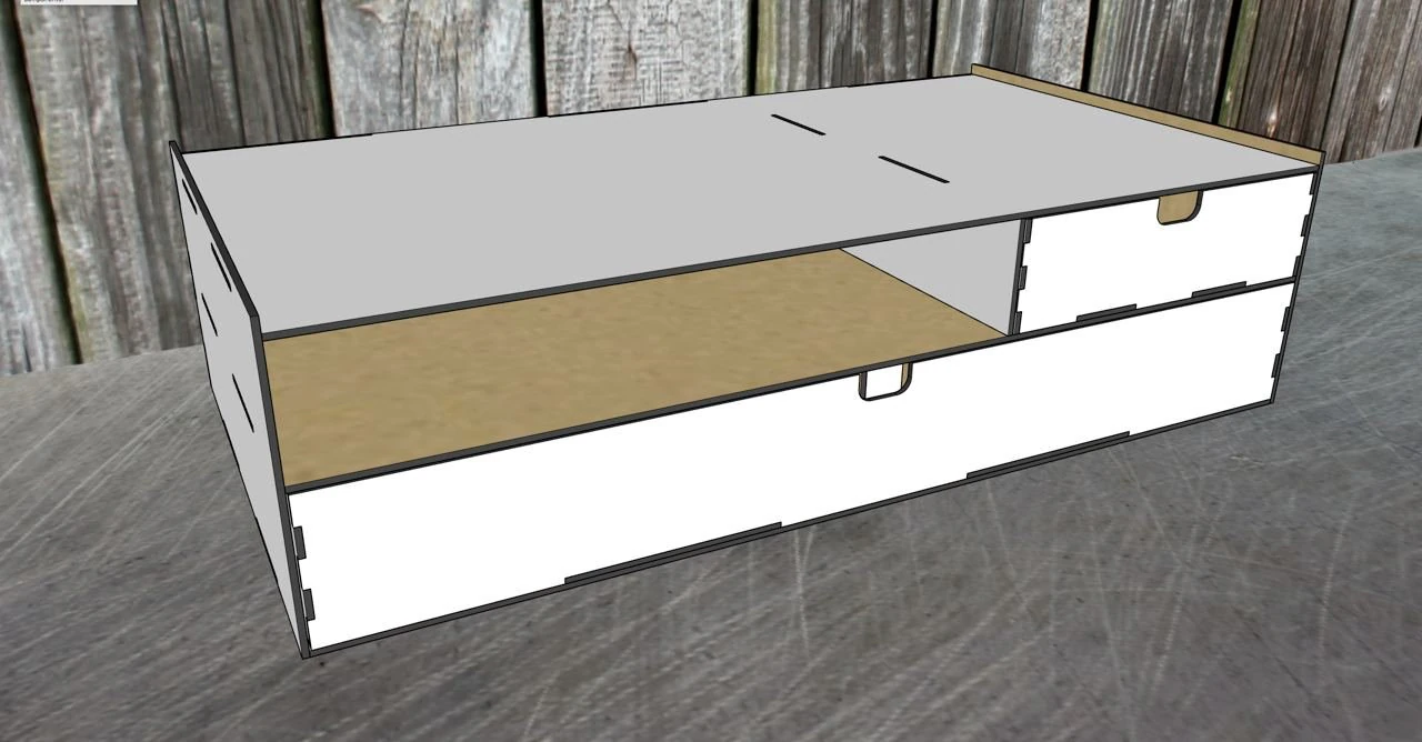 Desktop module for storage with cells stand for a laptop 3D Model .c4d .max .obj .3ds .fbx .stl .blend 