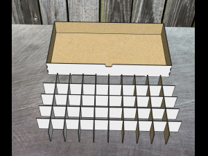 Desktop module for storage with cells stand for a laptop 3D Model