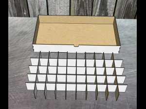 Desktop module for storage with cells stand for a laptop 3D Model