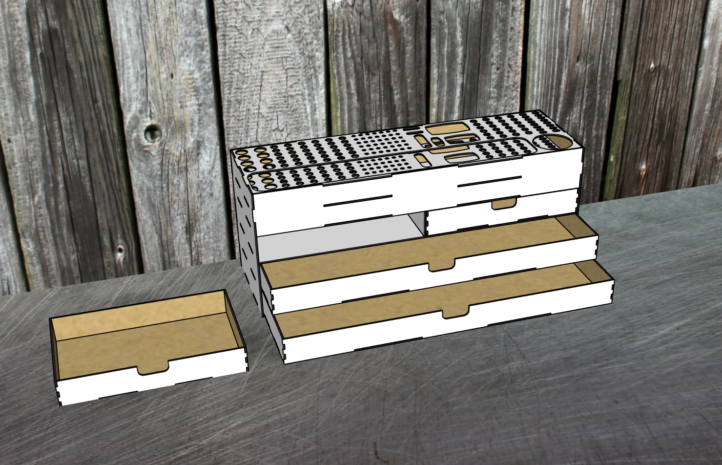 Desktop organizer for hand tools 3D Model .c4d .max .obj .3ds .fbx .stl .blend 