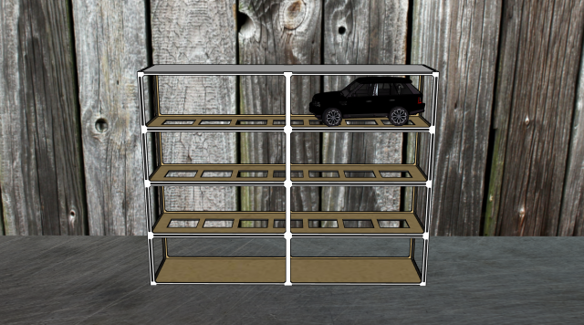 A shelf for car models on a scale of 1-24 1-25 Model 3D .c4d .max .obj .3ds .fbx .stl .blend