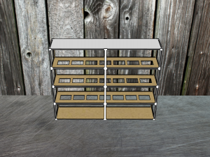 A shelf for car models on a scale of 1-24 1-25 Model 3D