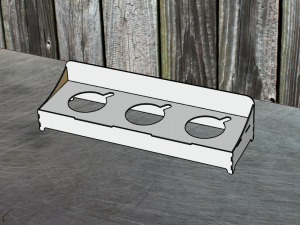 Cat feeder with 3 bowls Model 3D