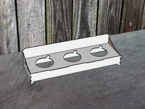 Cat feeder with 3 bowls Model 3D