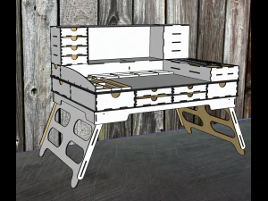 Portable workstation 3D Model