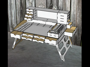 Portable workstation 3D Model