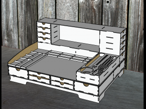 Portable workstation Model 3D
