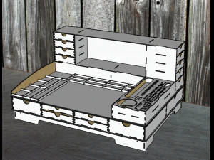 Portable workstation 3D Model