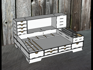 Portable workstation Model 3D