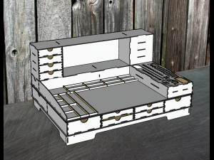 Portable workstation 3D Model