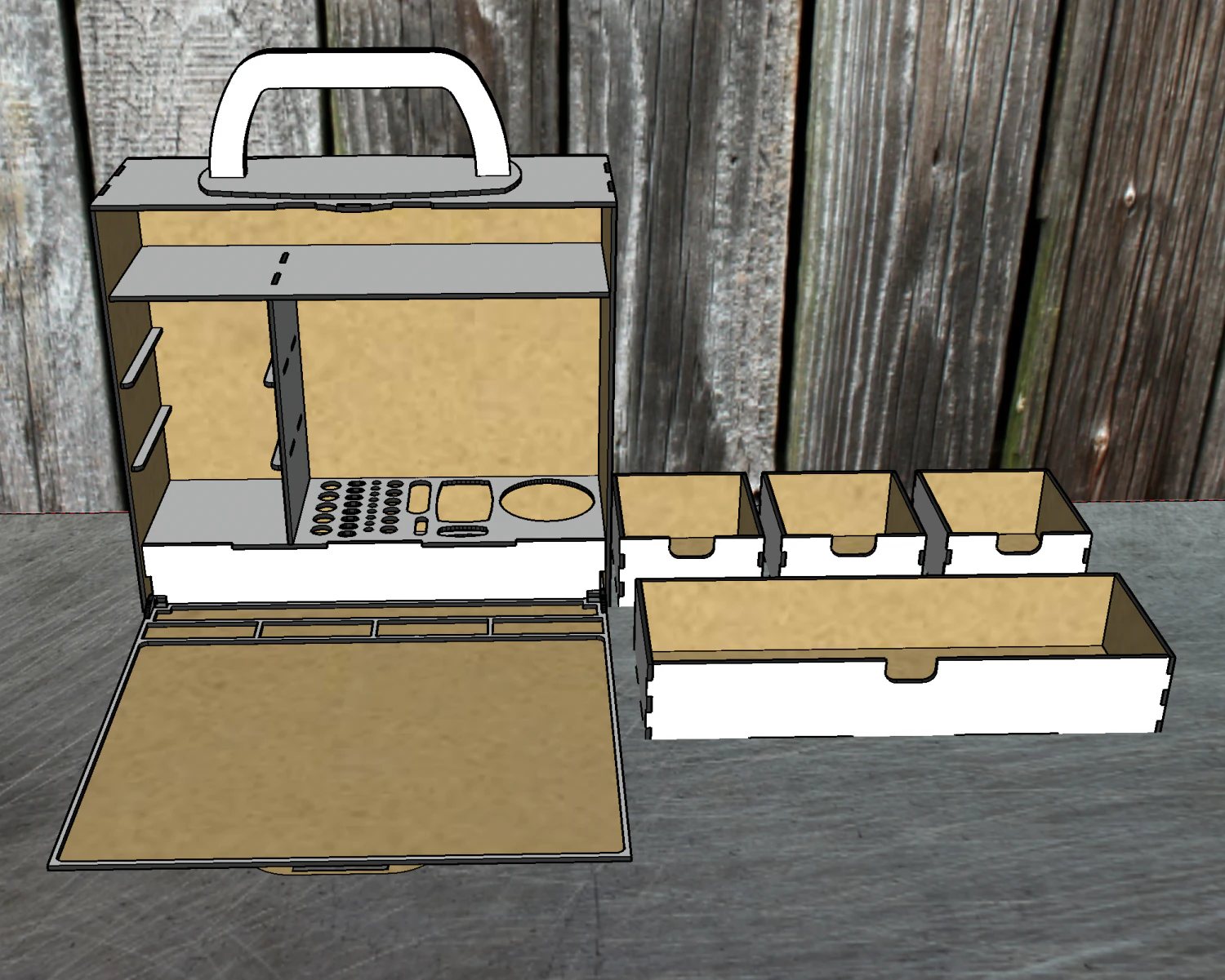 A portable hobby case is an ideal option 3D Model .c4d .max .obj .3ds .fbx .stl .blend 