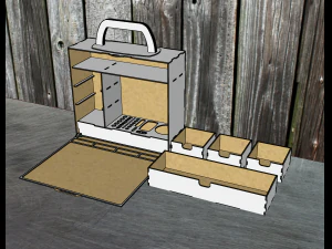 A portable hobby case is an ideal option 3D Model