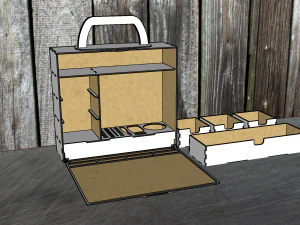 A portable hobby case is an ideal option 3D Model