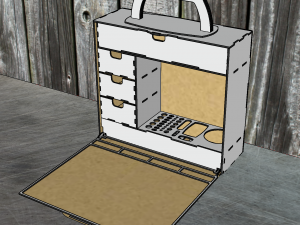 A portable hobby case is an ideal option Modelo 3D