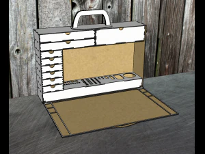 A portable hobby case 3D Model