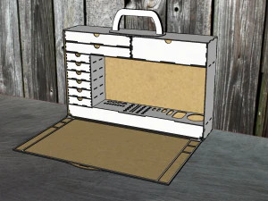 A portable hobby case 3D Model