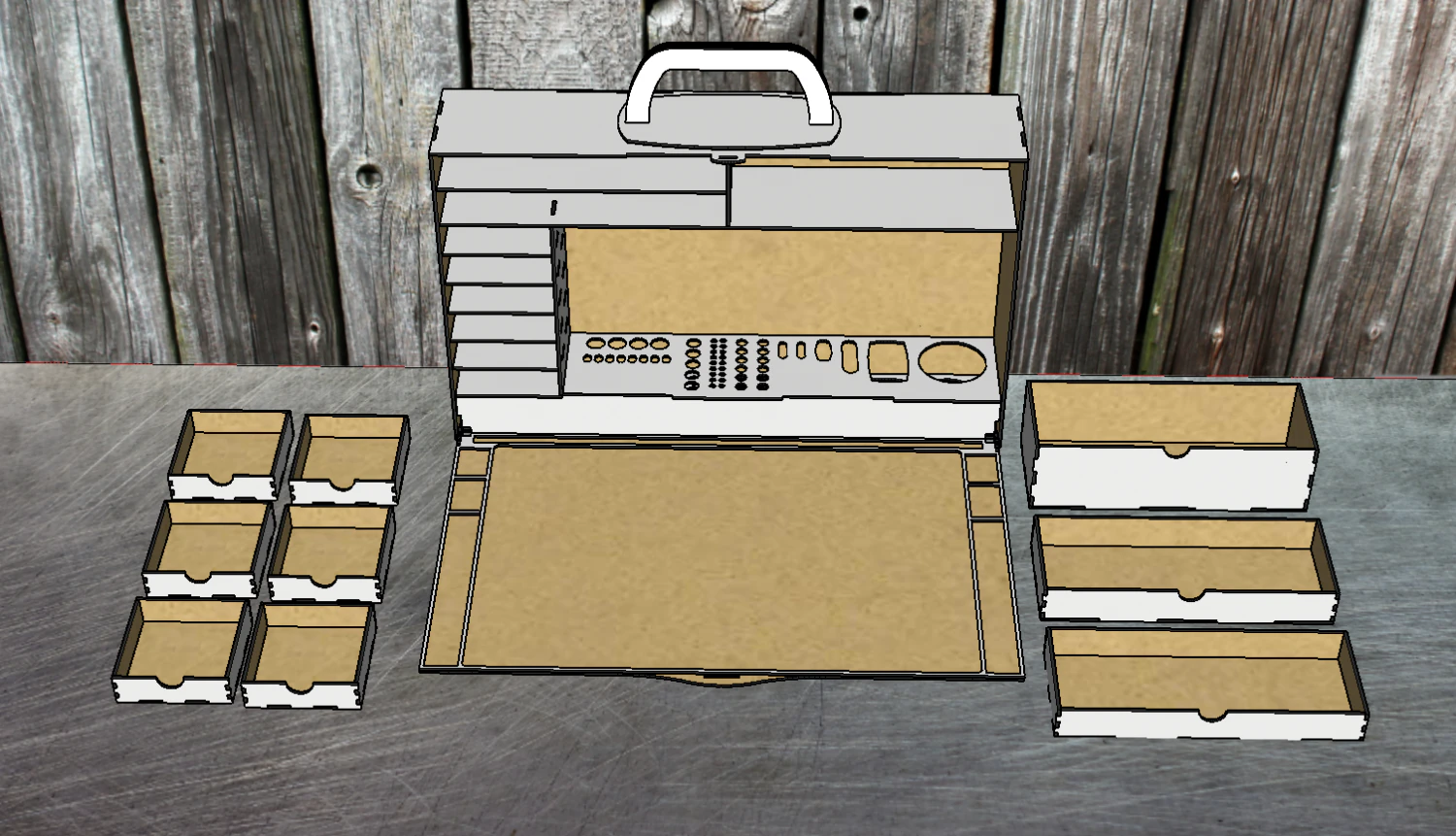 A portable hobby case 3D Model .c4d .max .obj .3ds .fbx .stl .blend 