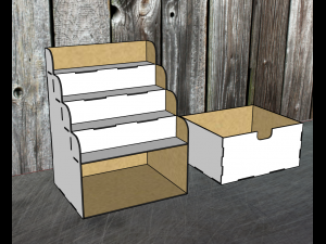 Desktop organizer for storing model chemistry 3Dモデル