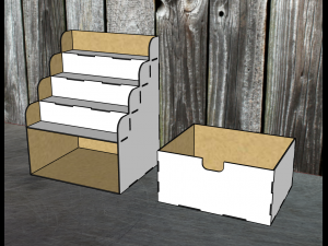 Desktop organizer for storing model chemistry 3Dモデル