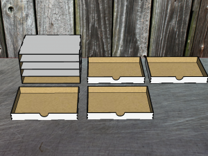 Desktop organizer for storing A4 documents Modèle 3D