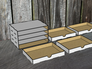Desktop organizer for storing A4 documents 3D 모델