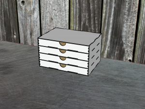 Desktop organizer for storing A4 documents 3D 모델