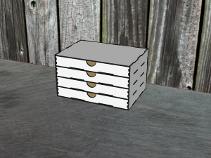 Desktop organizer for storing A4 documents 3D Model