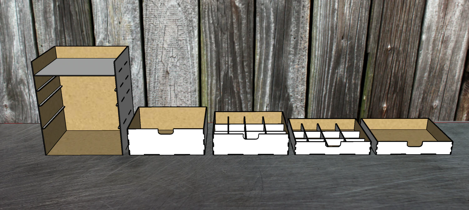 Desktop organizer for storing modelism tools 3D Model .c4d .max .obj .3ds .fbx .stl .blend 