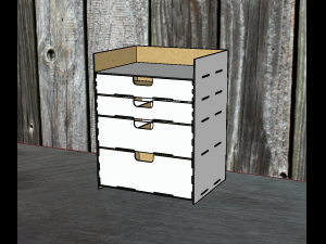 Desktop organizer for storing modelism tools 3D 모델