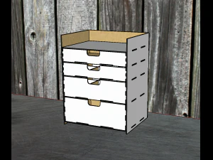 Desktop organizer for storing modelism tools 3D Model