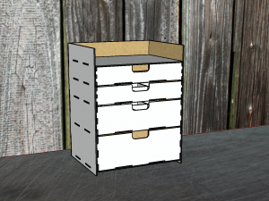 Desktop organizer for storing modelism tools 3D 모델