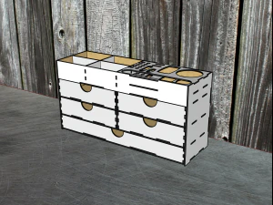 Desktop organizer for hand tools 1 3D Model