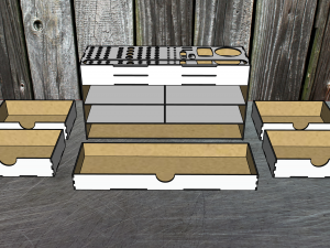 Desktop organizer for hand tools version 2 Model 3D