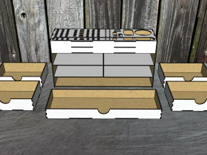 Desktop organizer for hand tools version 2 3D Model