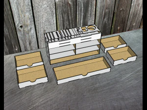 Desktop organizer for hand tools version 2 3D Model