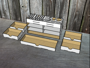 Desktop organizer for hand tools version 2 Model 3D