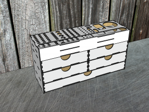 Desktop organizer for hand tools version 2 Model 3D