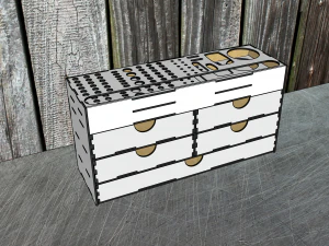 Desktop organizer for hand tools version 2 3D Model