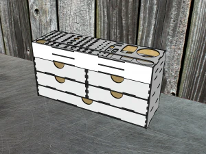 Desktop organizer for hand tools version 2 3D Model