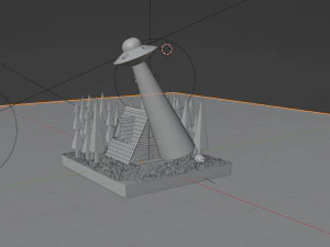 Low Poly Scene 3D Model